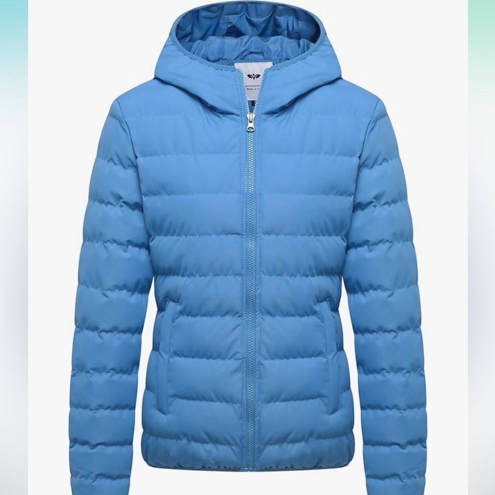 GGleaf Women's Hooded Packable Ultra Light Coat Warm Short Puffer 2X